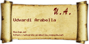 Udvardi Arabella névjegykártya